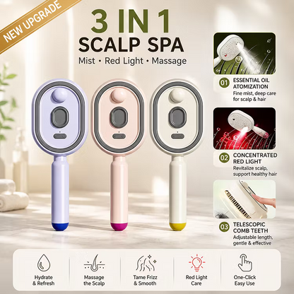 ✨ 3-in-1 Electric Scalp Massage Comb | مشط تدليك فروة الرأس الكهربائي 3 في 1 💇‍♀️