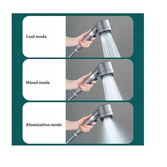 3-Mode High-Pressure Shower Head | رأس دش عالي الضغط بثلاثة أوضاع